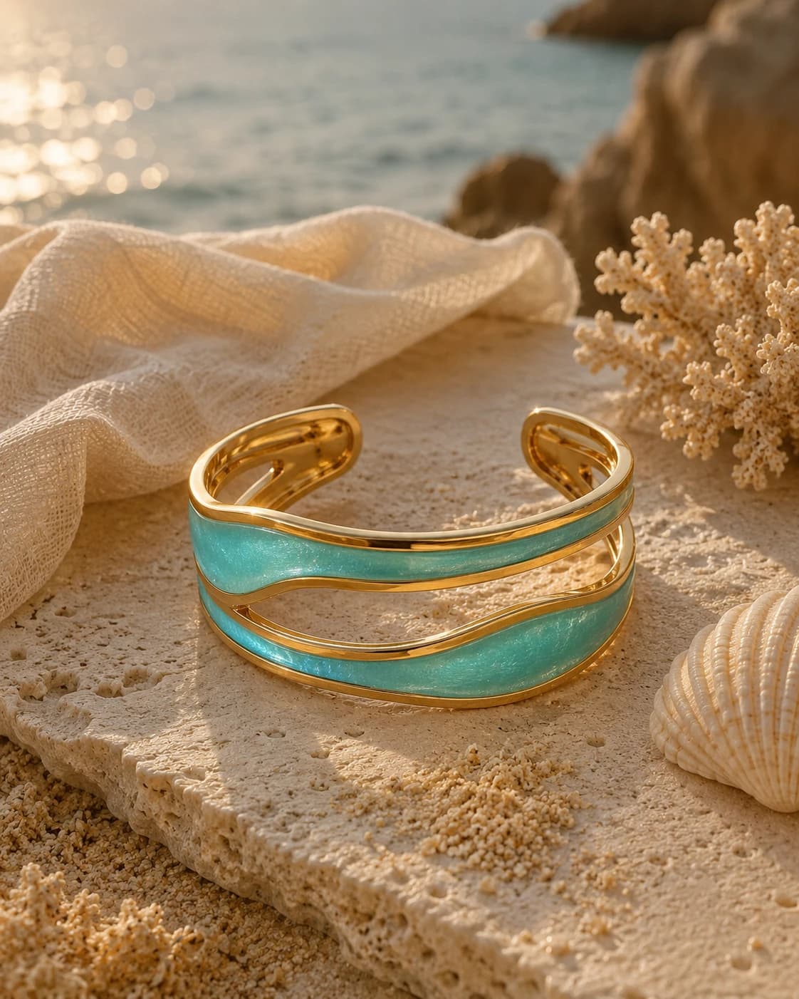 Lagoon Wave Cuff