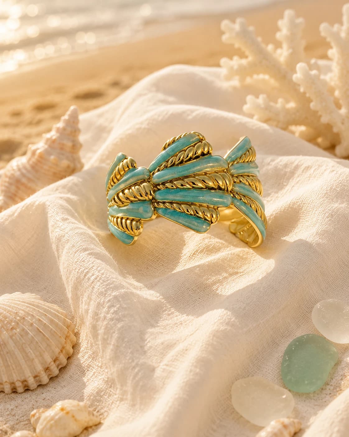 Azure Palm Cuff
