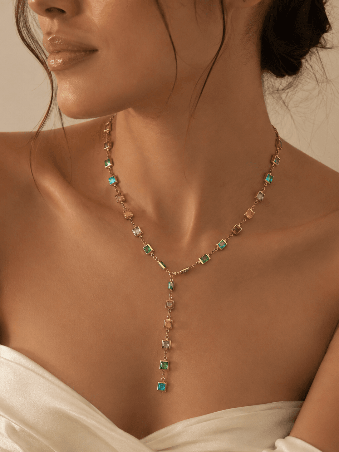 Colorblock Y Necklace 2