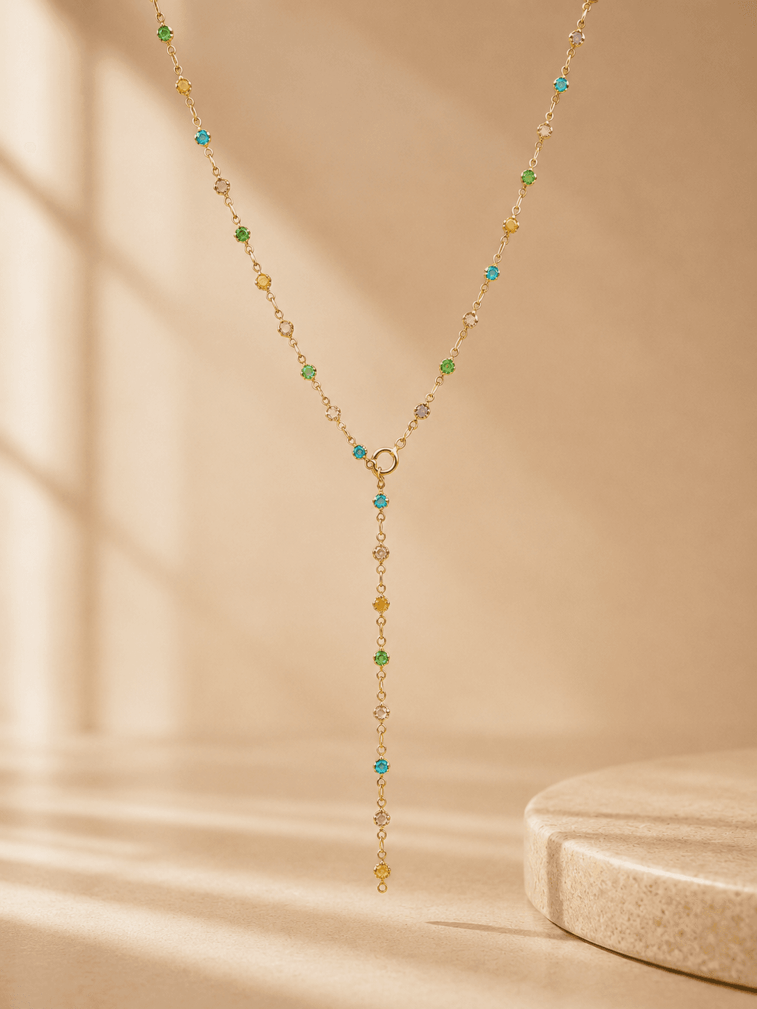 Colorstone Y-Drop Necklace 2
