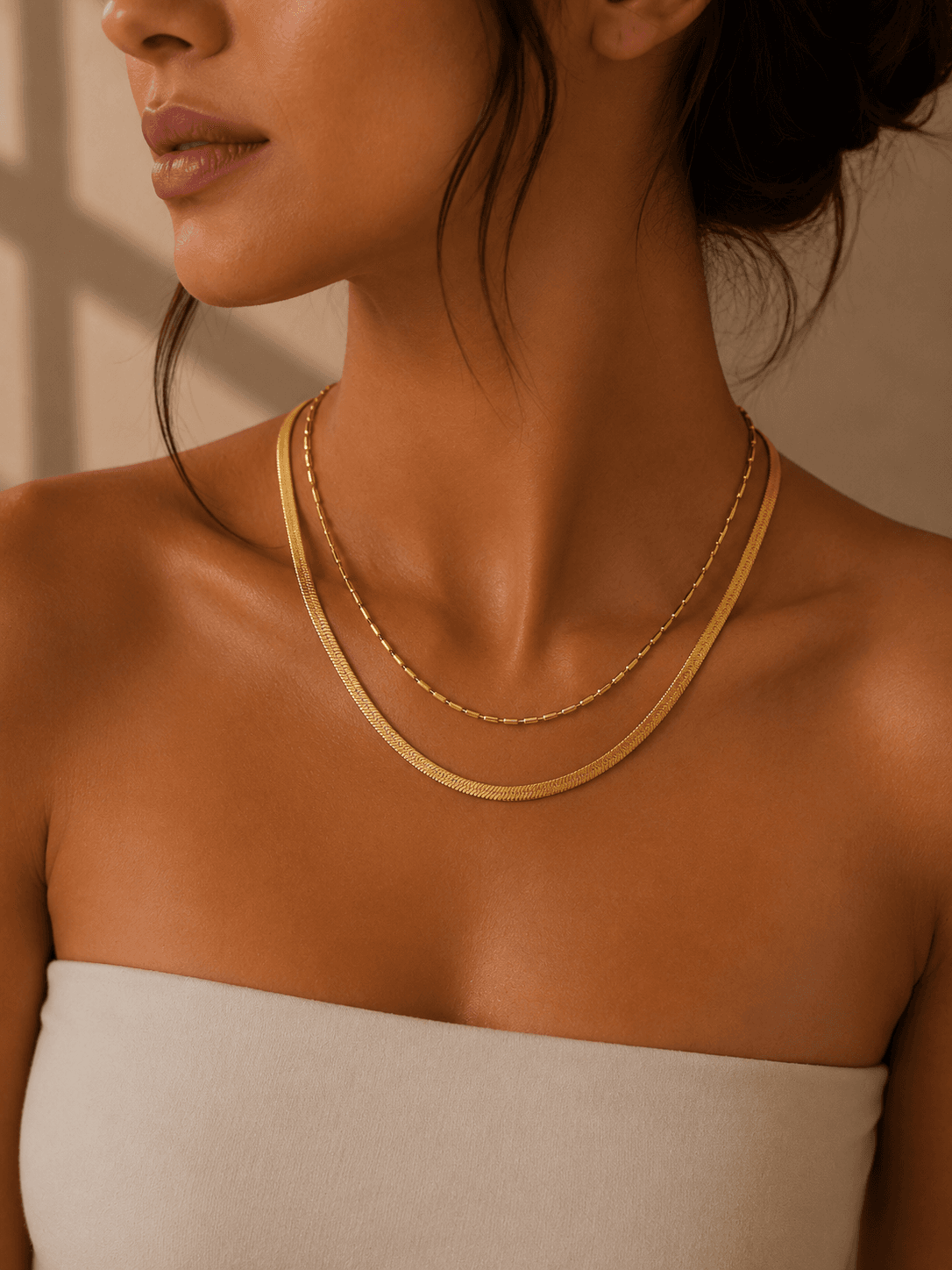 Layered Herringbone Necklace