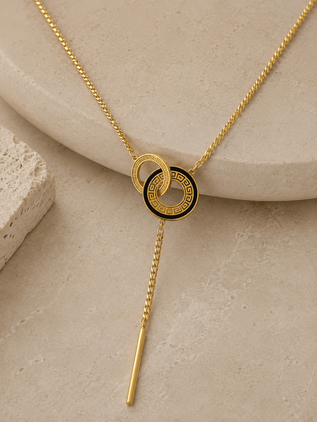 Interlocking Greek Key Necklace 2