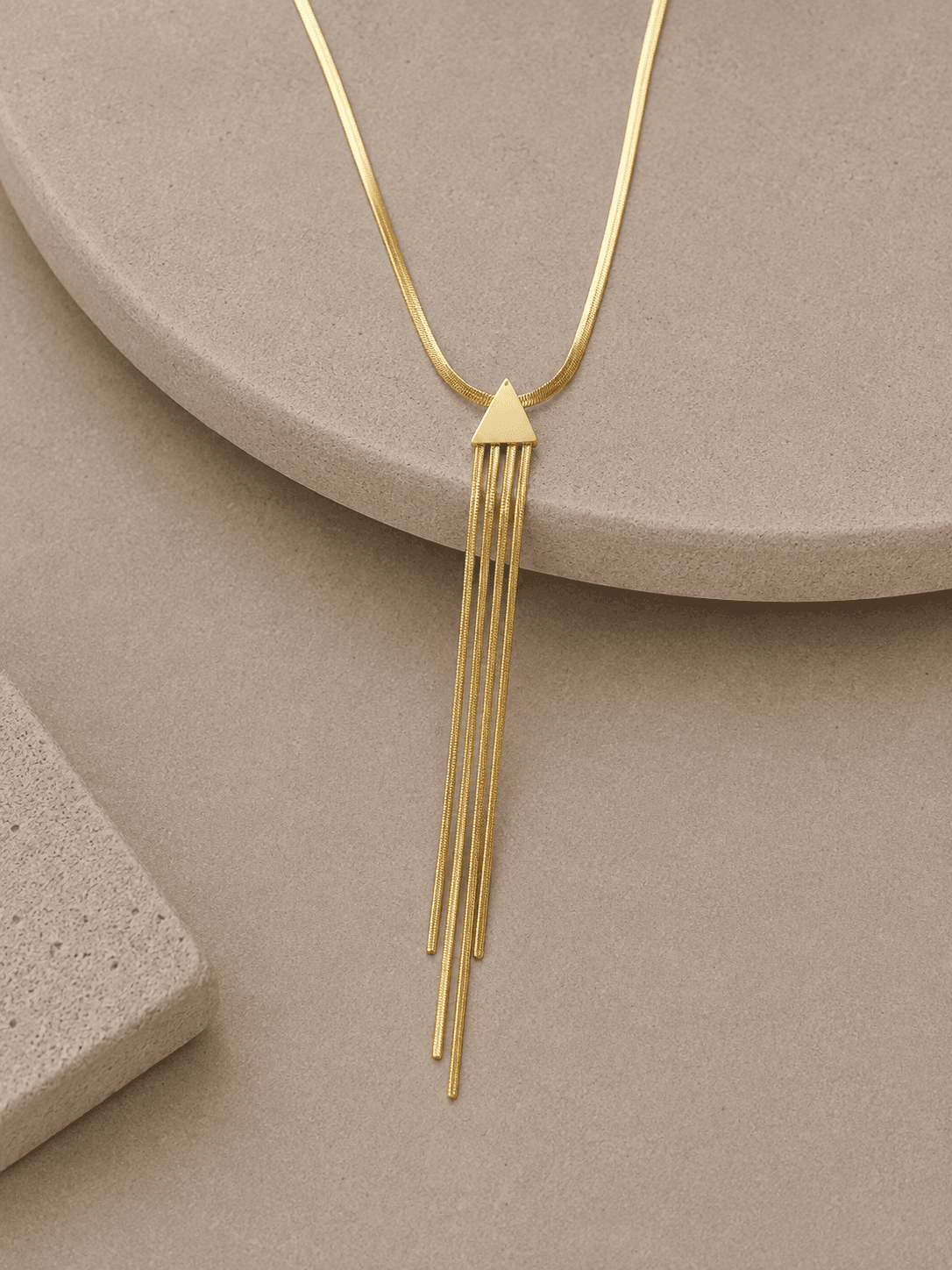 Triangle Tassel Necklace 2