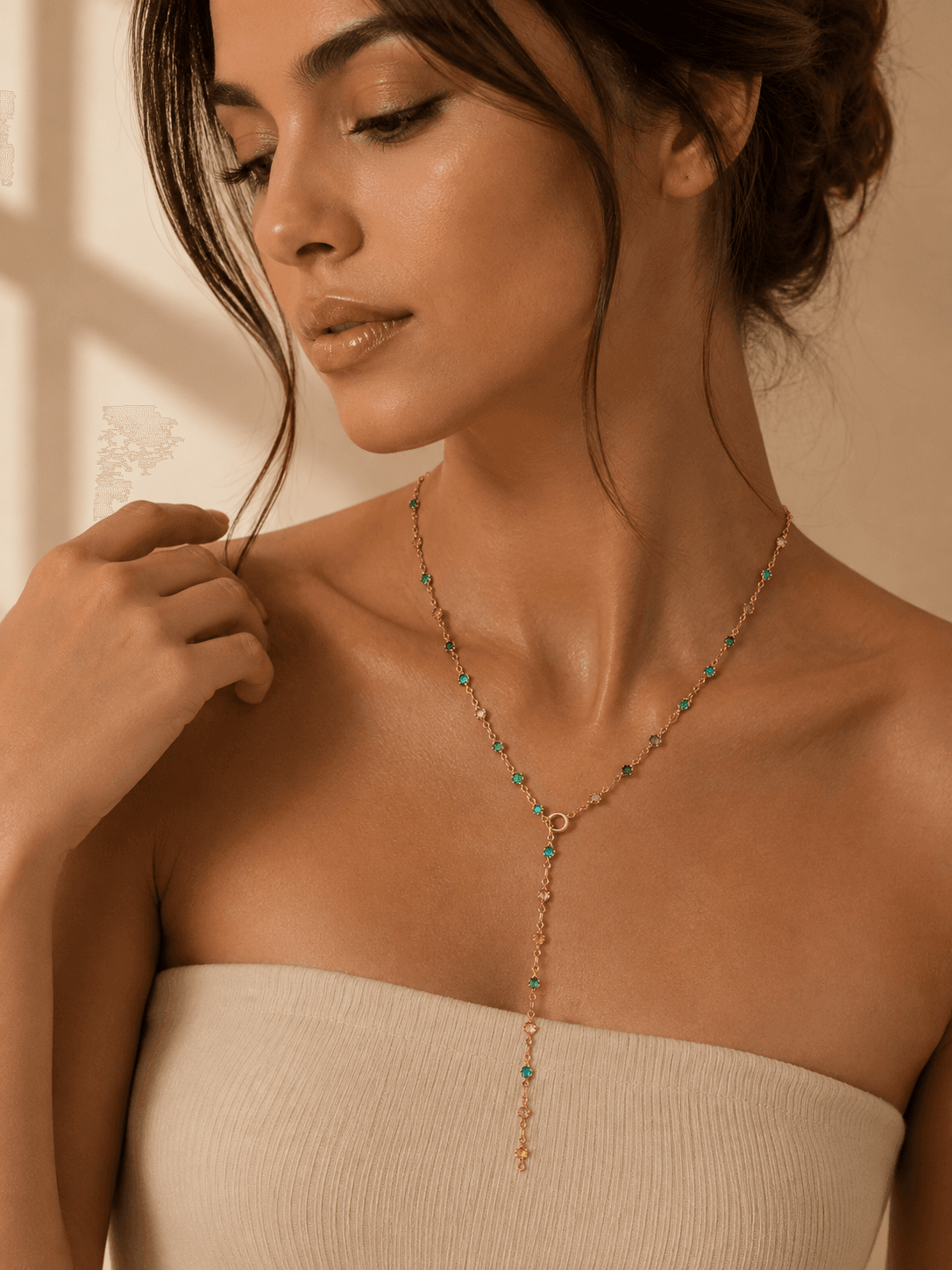 Colorstone Y-Drop Necklace